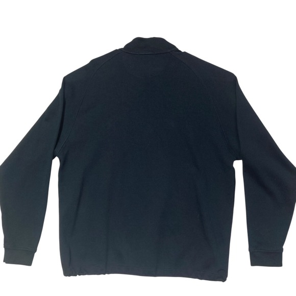 Peter Millar Sweater Mens XL Black Long Sleeve 1/4 Zip Pima Cotton Drawstring - Picture 3 of 8